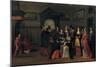 Elegant Company Playing the Game of La Main Chaude in an Interior-Christoffel Jacobsz Van Der Lamen-Mounted Giclee Print