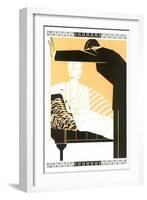 Elegant Couple Illustration-null-Framed Art Print