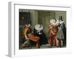 Elegant Couples Courting-Willem Pietersz Buytewech-Framed Art Print