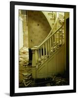 Elegant Curving Stairway Amid Rubble in Building under Demolition, in New York City-Walker Evans-Framed Photographic Print