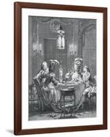 Elegant Dinner-Jean-Michel Moreau the Younger-Framed Giclee Print