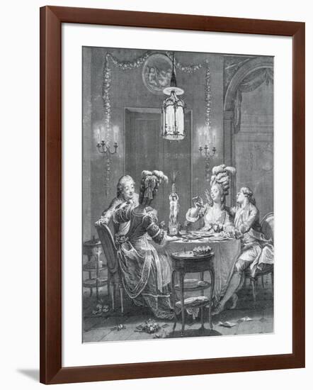 Elegant Dinner-Jean-Michel Moreau the Younger-Framed Giclee Print