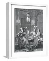 Elegant Dinner-Jean-Michel Moreau the Younger-Framed Giclee Print