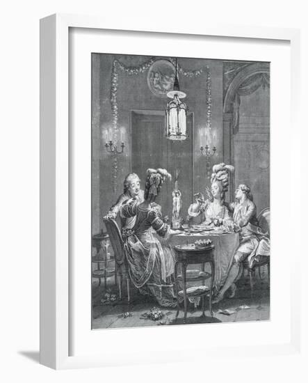 Elegant Dinner-Jean-Michel Moreau the Younger-Framed Giclee Print