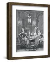 Elegant Dinner-Jean-Michel Moreau the Younger-Framed Giclee Print