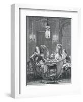 Elegant Dinner-Jean-Michel Moreau the Younger-Framed Giclee Print