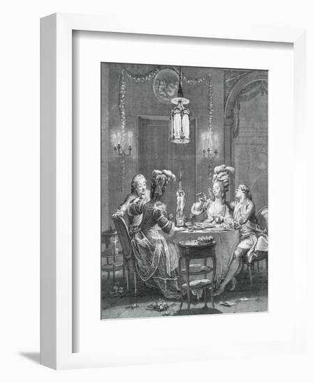 Elegant Dinner-Jean-Michel Moreau the Younger-Framed Giclee Print