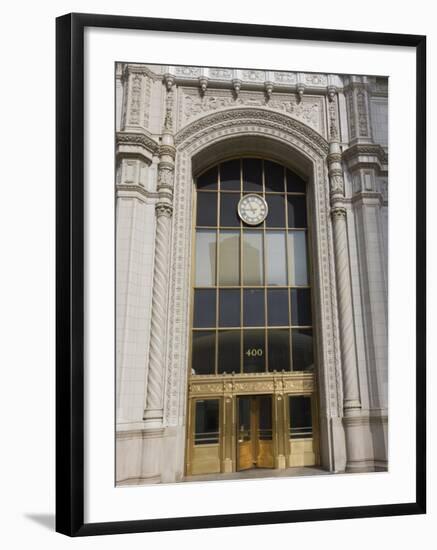 Elegant Entrance to the Wrigley Building, North Michigan Avenue, Chicago, Illinois, USA-Amanda Hall-Framed Photographic Print