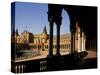 Elegant Facade of Plaza De Espana, Seville, Andalucia, Spain-Ian Aitken-Stretched Canvas