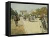 Elegant Figures before the Arc De Triomphe, Paris-Georges Stein-Framed Stretched Canvas
