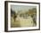 Elegant Figures before the Arc De Triomphe, Paris-Georges Stein-Framed Giclee Print