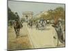 Elegant Figures before the Arc De Triomphe, Paris-Georges Stein-Mounted Giclee Print