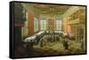 Elegant Figures Congregating in a Banqueting Hall-Louis de Caullery-Framed Stretched Canvas