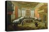 Elegant Figures Congregating in a Banqueting Hall-Louis de Caullery-Stretched Canvas