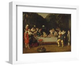 Elegant Figures Feasting in an Arbour-Eugène Boudin-Framed Giclee Print