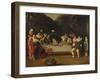 Elegant Figures Feasting in an Arbour-Dirck Hals-Framed Giclee Print