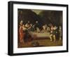 Elegant Figures Feasting in an Arbour-Dirck Hals-Framed Giclee Print