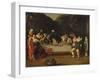 Elegant Figures Feasting in an Arbour-Dirck Hals-Framed Giclee Print