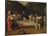 Elegant Figures Feasting in an Arbour-Dirck Hals-Stretched Canvas