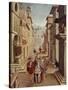 Elegant figures in an Italianate Renaissance Street-Sebastian Vrancx-Stretched Canvas