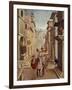 Elegant figures in an Italianate Renaissance Street-Sebastian Vrancx-Framed Giclee Print