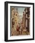 Elegant figures in an Italianate Renaissance Street-Sebastian Vrancx-Framed Giclee Print