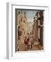 Elegant figures in an Italianate Renaissance Street-Sebastian Vrancx-Framed Giclee Print