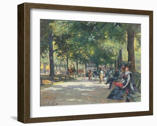 Elegant Figures, Rotten Row, Hyde Park, London-Count Girolamo Pieri Nerli-Framed Giclee Print