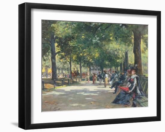 Elegant Figures, Rotten Row, Hyde Park, London-Count Girolamo Pieri Nerli-Framed Giclee Print