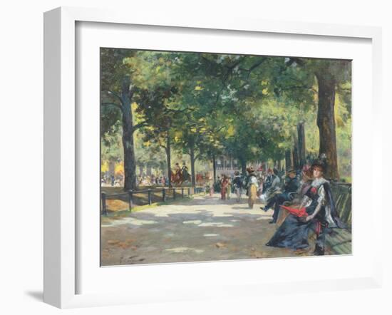 Elegant Figures, Rotten Row, Hyde Park, London-Count Girolamo Pieri Nerli-Framed Giclee Print