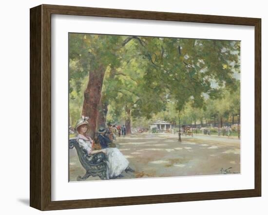 Elegant Figures, Rotten Row, Hyde Park, London-Count Girolamo Pieri Nerli-Framed Giclee Print