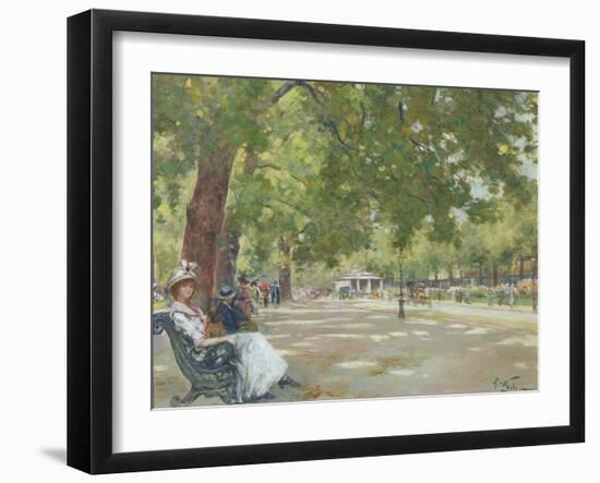 Elegant Figures, Rotten Row, Hyde Park, London-Count Girolamo Pieri Nerli-Framed Giclee Print