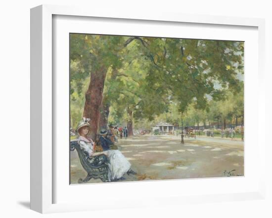 Elegant Figures, Rotten Row, Hyde Park, London-Count Girolamo Pieri Nerli-Framed Giclee Print