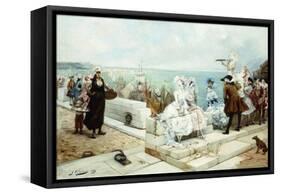 Elegant Figures Watching the Regatta, 1889-Georges Clairin-Framed Stretched Canvas