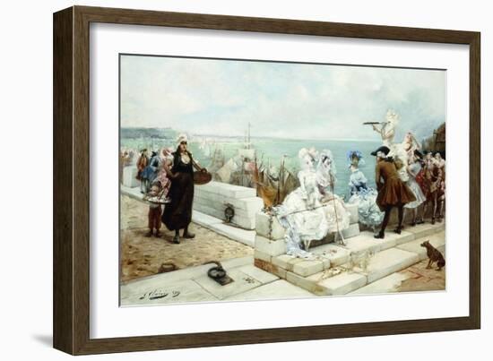 Elegant Figures Watching the Regatta, 1889-Georges Clairin-Framed Giclee Print