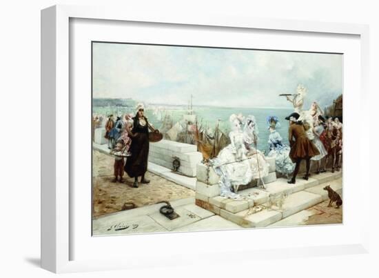 Elegant Figures Watching the Regatta, 1889-Georges Clairin-Framed Giclee Print