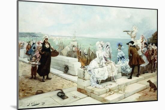 Elegant Figures Watching the Regatta, 1889-Georges Clairin-Mounted Giclee Print