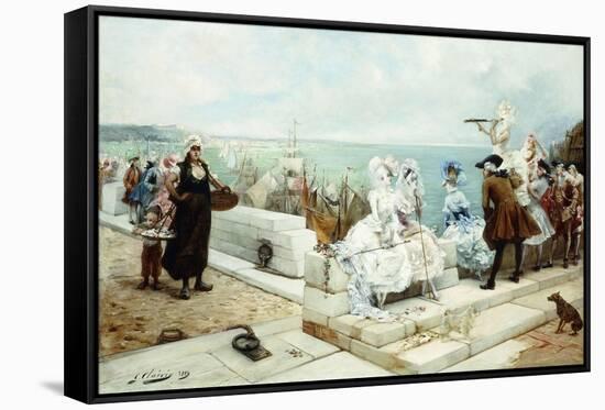 Elegant Figures Watching the Regatta, 1889-Georges Clairin-Framed Stretched Canvas