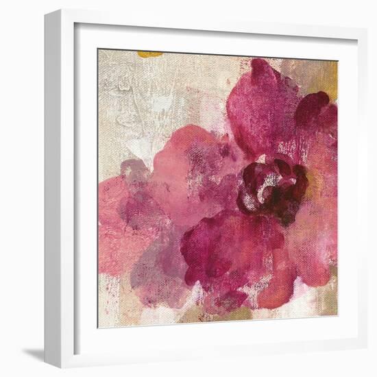 Elegant Fresco Floral Gold Flower I-Silvia Vassileva-Framed Art Print