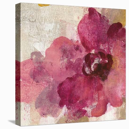 Elegant Fresco Floral Gold Flower I-Silvia Vassileva-Stretched Canvas