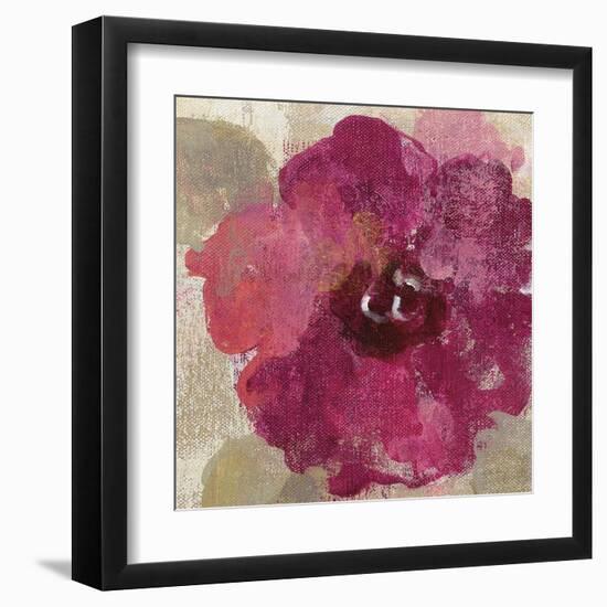 Elegant Fresco Floral Gold Flower III-Silvia Vassileva-Framed Art Print