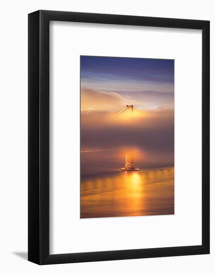 Elegant Gold, Ethereal Bridge, Golden Gate, San Francisco-Vincent James-Framed Photographic Print