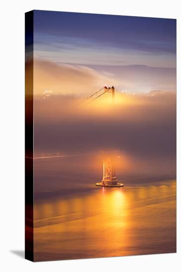 Elegant Gold, Ethereal Bridge, Golden Gate, San Francisco-Vincent James-Stretched Canvas