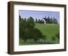 Elegant Horse Barn Atop Hill, Woodford County, Kentucky, USA-Dennis Flaherty-Framed Photographic Print