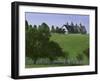 Elegant Horse Barn Atop Hill, Woodford County, Kentucky, USA-Dennis Flaherty-Framed Photographic Print