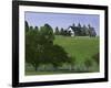 Elegant Horse Barn Atop Hill, Woodford County, Kentucky, USA-Dennis Flaherty-Framed Photographic Print