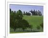 Elegant Horse Barn Atop Hill, Woodford County, Kentucky, USA-Dennis Flaherty-Framed Photographic Print