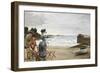 Elegant Ladies on the Beach, Undated-Jules-Charles Aviat-Framed Giclee Print