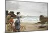 Elegant Ladies on the Beach, Undated-Jules-Charles Aviat-Mounted Giclee Print