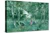 Elegant Ladies Picking Flowers in a Wood-Pompeo Mariani-Stretched Canvas